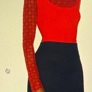 Givenchy  sheer long sleeve top size 36